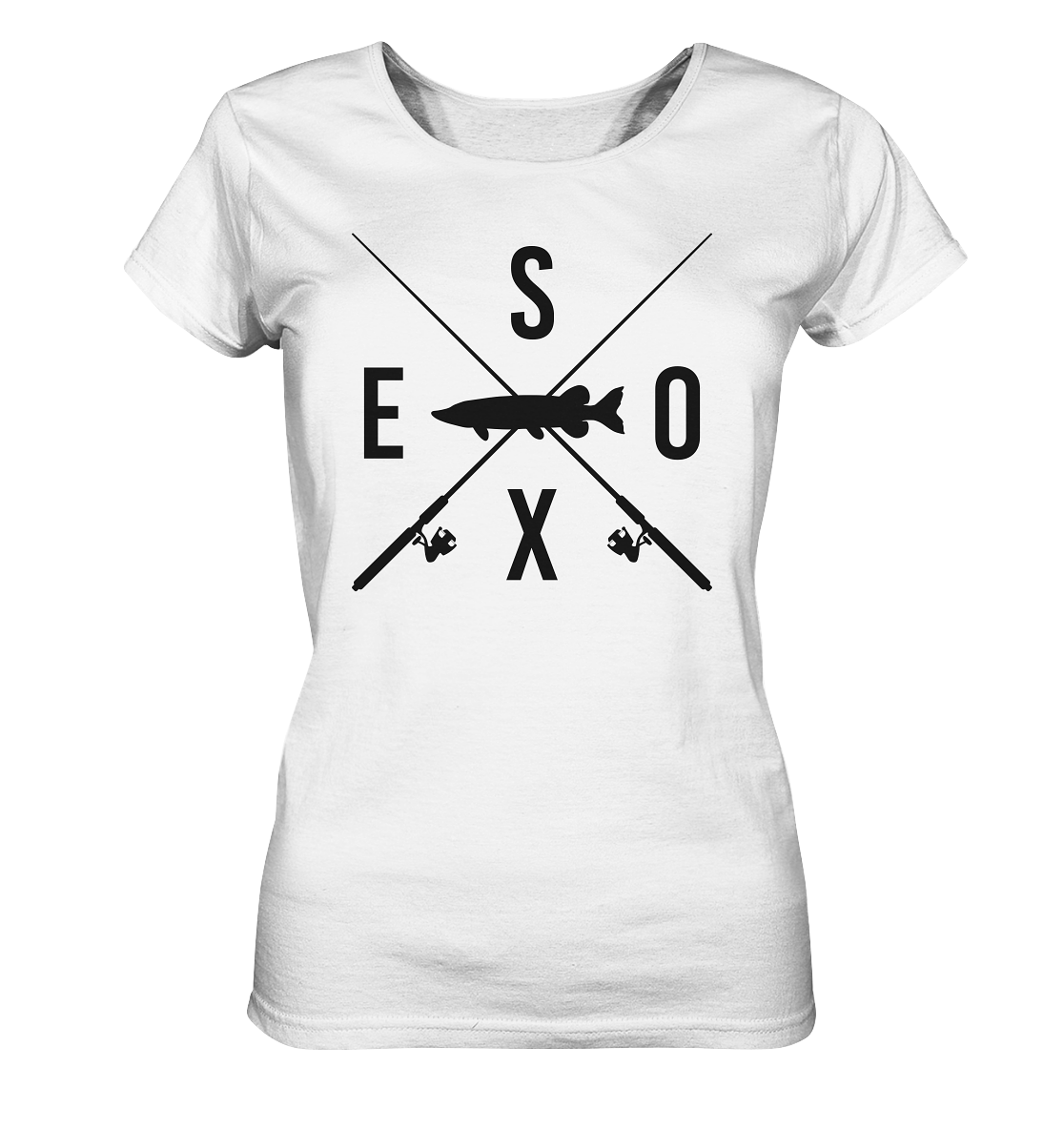 Esox gekreuzte Ruten - Frauen Bio T-Shirt