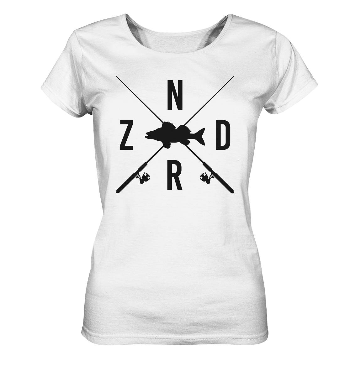 Zander gekreuzte Ruten - Frauen Bio T-Shirt