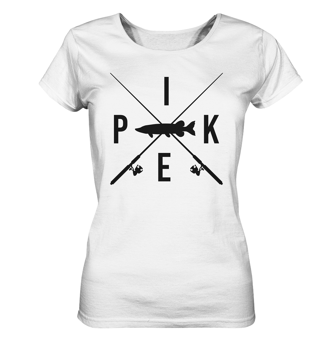 Pike gekreuzte Ruten - Frauen Bio T-Shirt