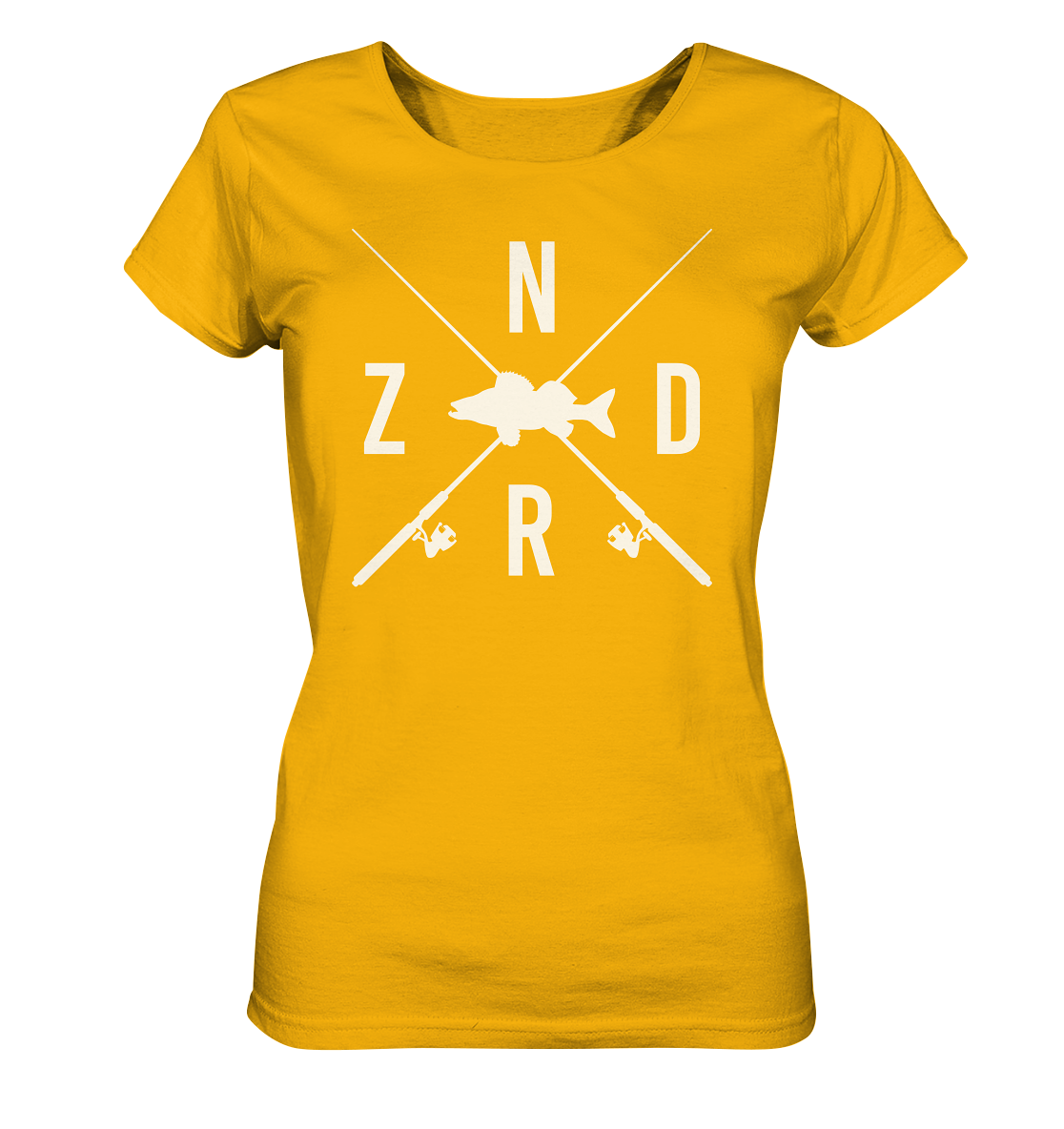 Zander gekreuzte Ruten - Frauen Bio T-Shirt