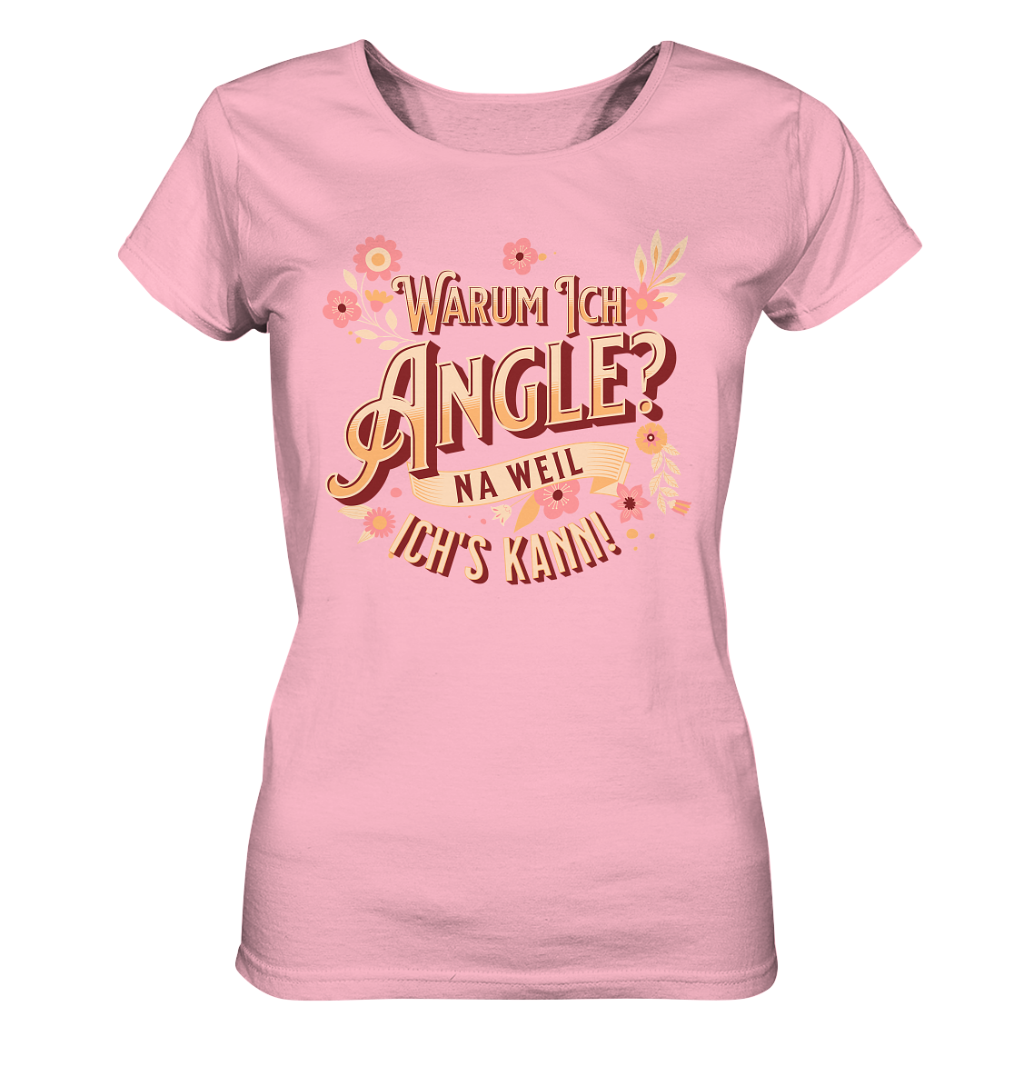Warum ich angle Frauen - Frauen Bio T-Shirt