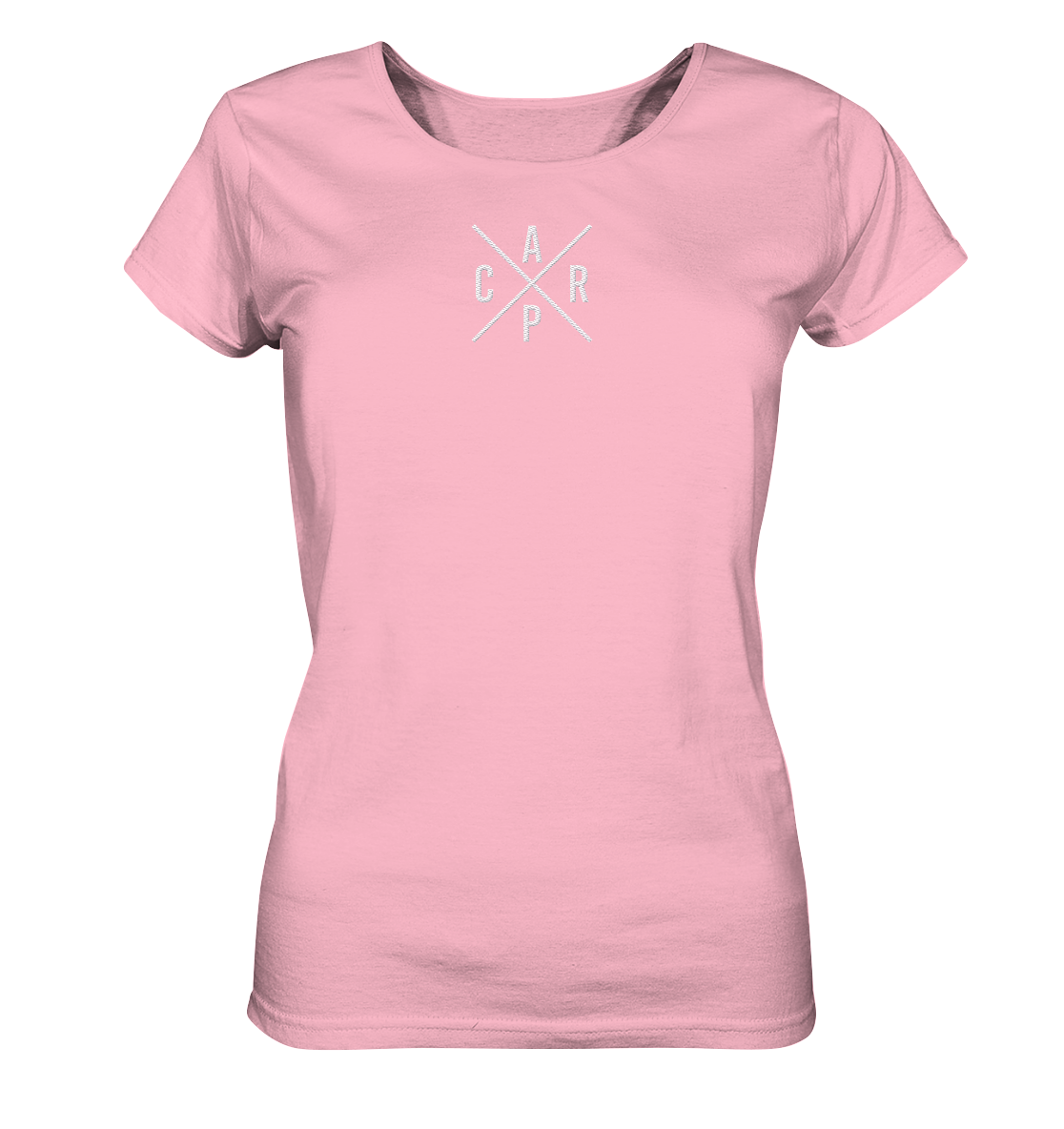 Karpfen gekreuzt CARP - Frauen BioT-Shirt (Stick)