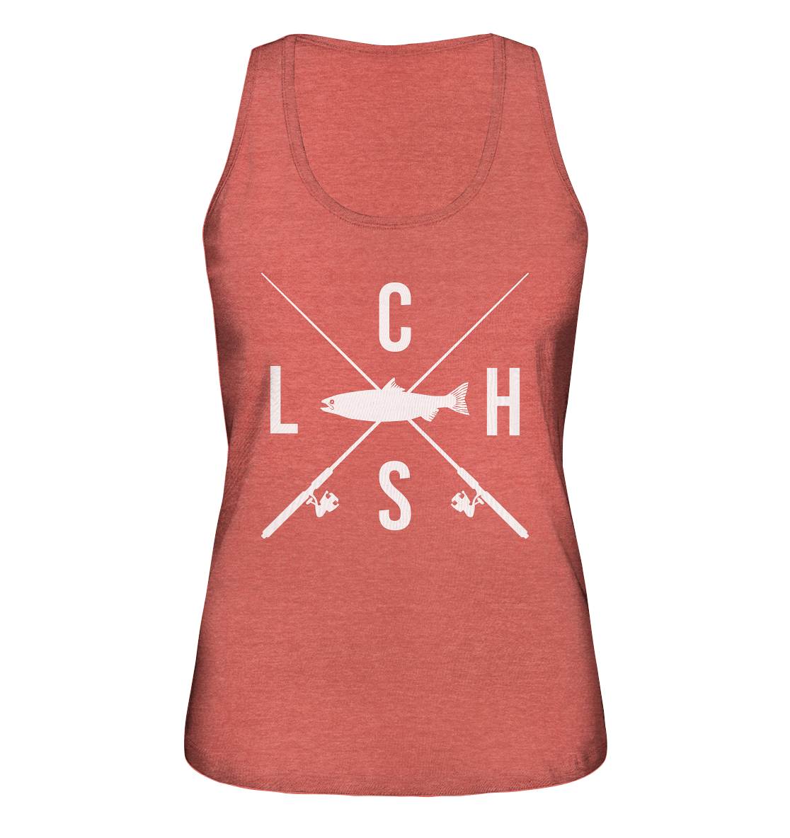 Lachs gekreuzte Ruten - Ladies Organic Tank-Top