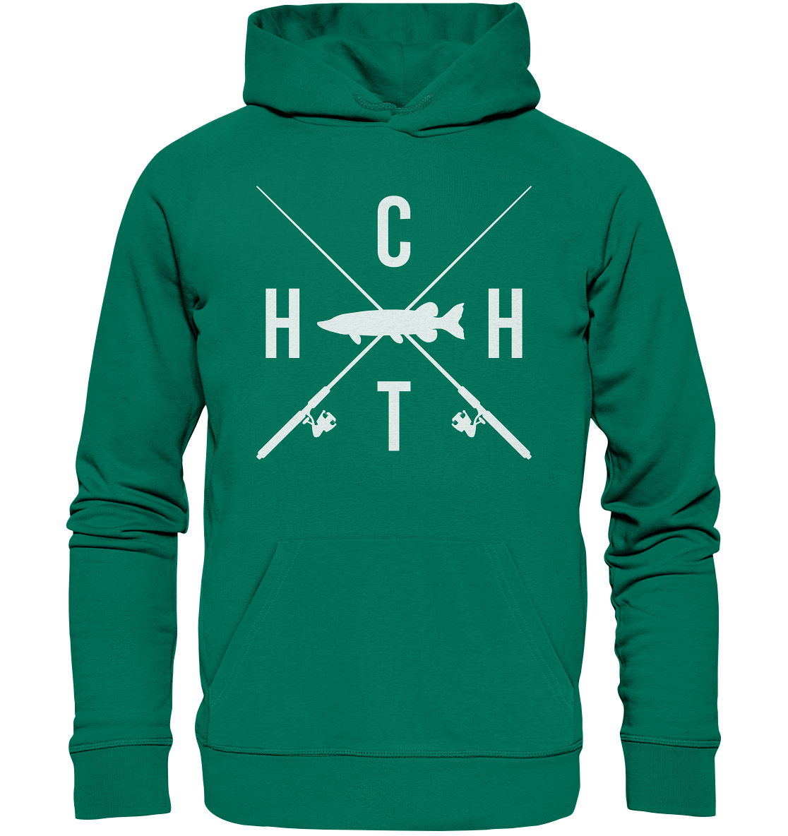 Hecht gekreuzte Ruten HCHT  - Premium Bio Hoodie