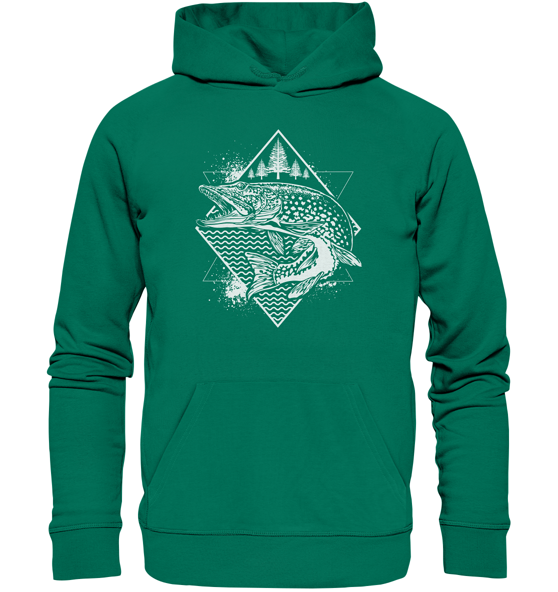 Hecht geometrisch - Premium Bio Hoodie