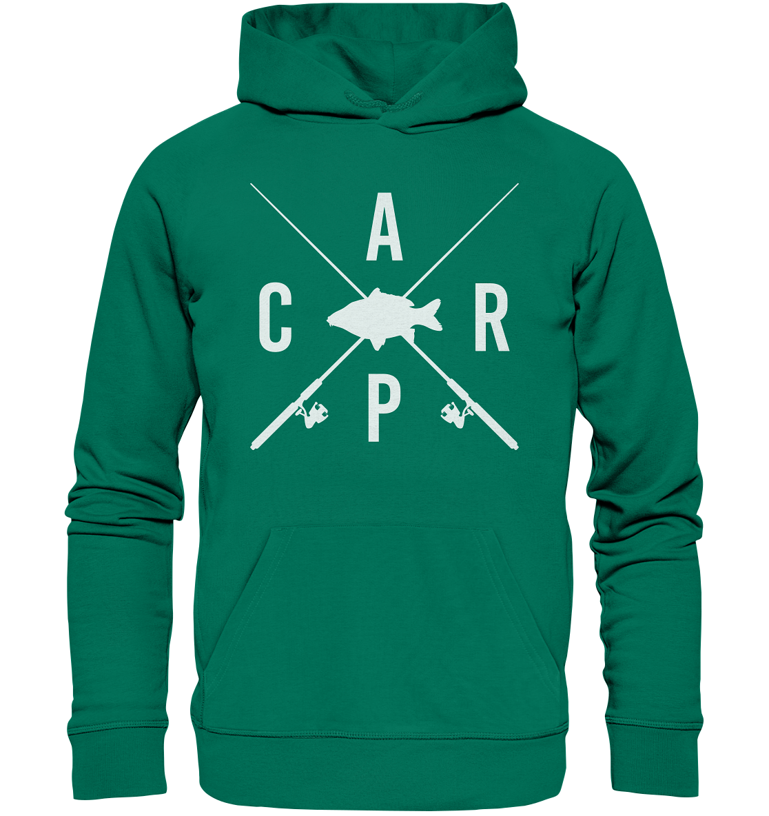 Carp gekreuzte Ruten - Premium Bio Hoodie