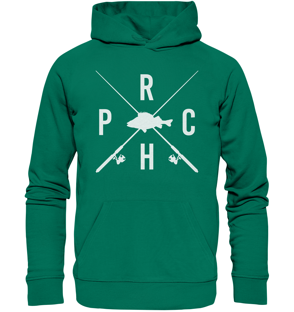 Perch gekreuzte Ruten - Premium Bio Hoodie