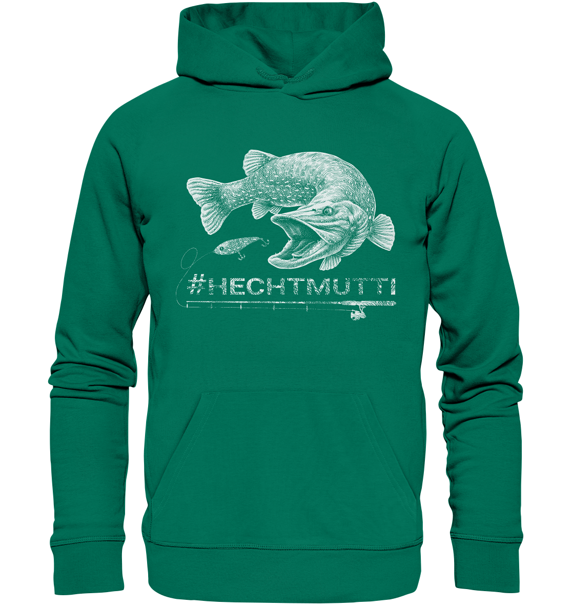 Hechtmutti weiß - Premium Bio Hoodie