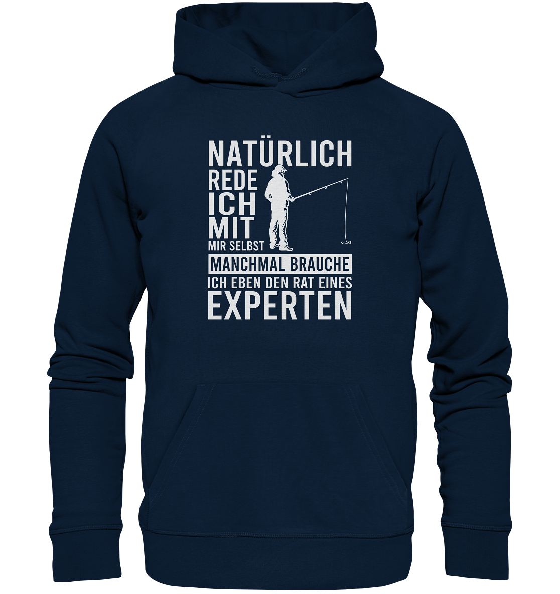 Natürlich rede ich mit mir selbst! - Premium Bio Hoodie