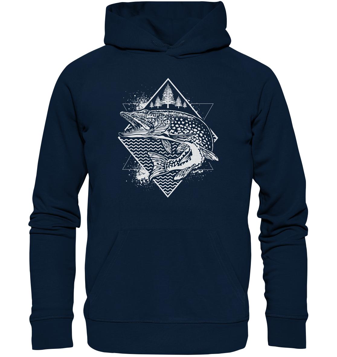 Hecht geometrisch - Premium Bio Hoodie