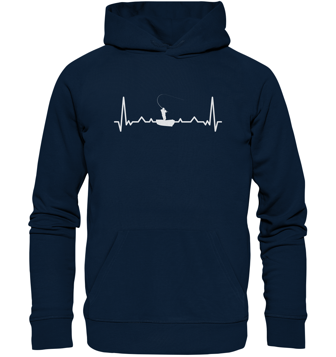 Herzschlag Angeln - Premium Bio Hoodie