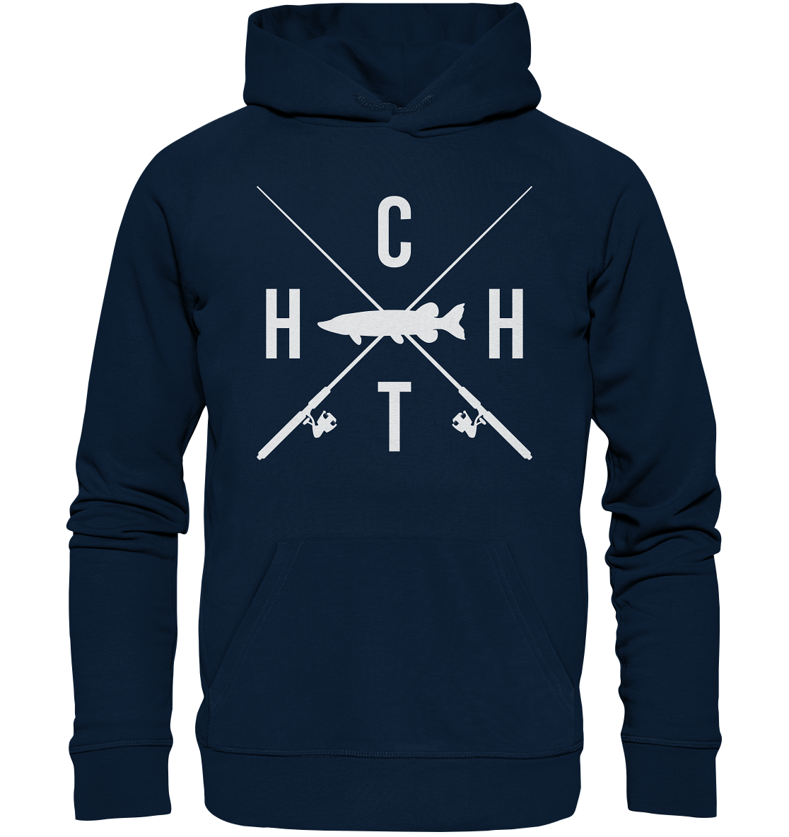 Hecht gekreuzte Ruten HCHT  - Premium Bio Hoodie