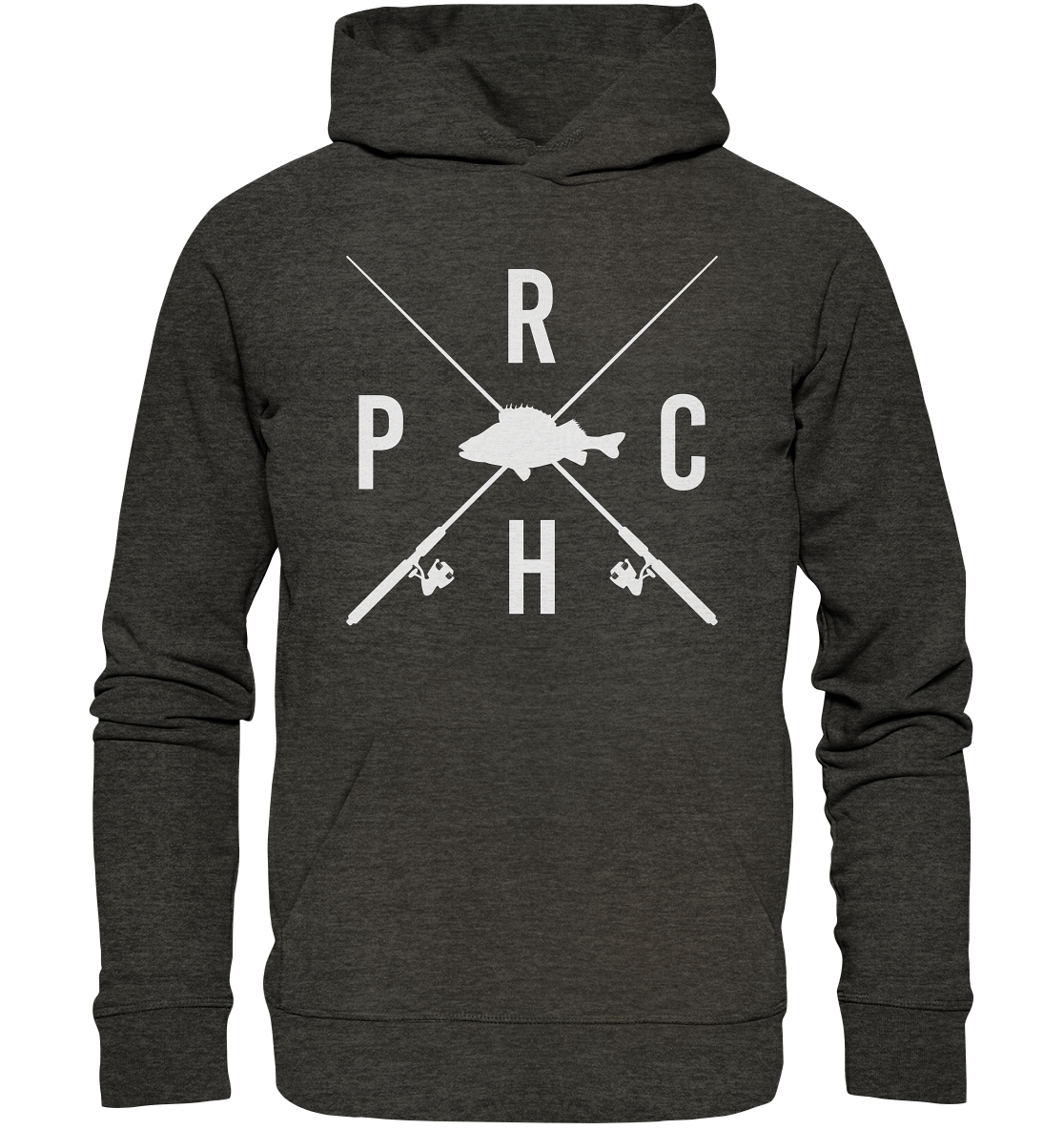 Perch gekreuzte Ruten - Premium Bio Hoodie