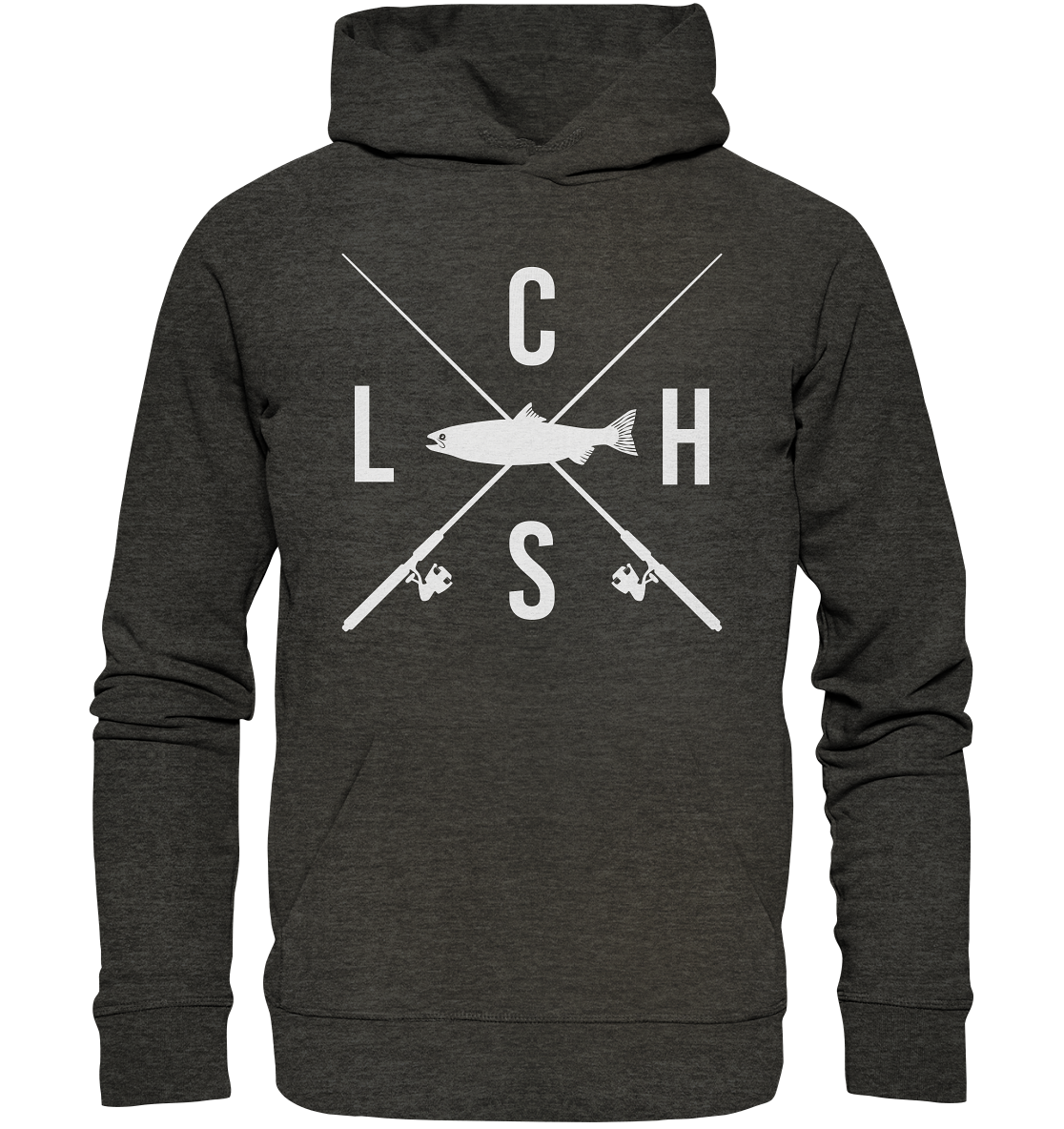 Lachs gekreuzte Ruten - Premium Bio Hoodie