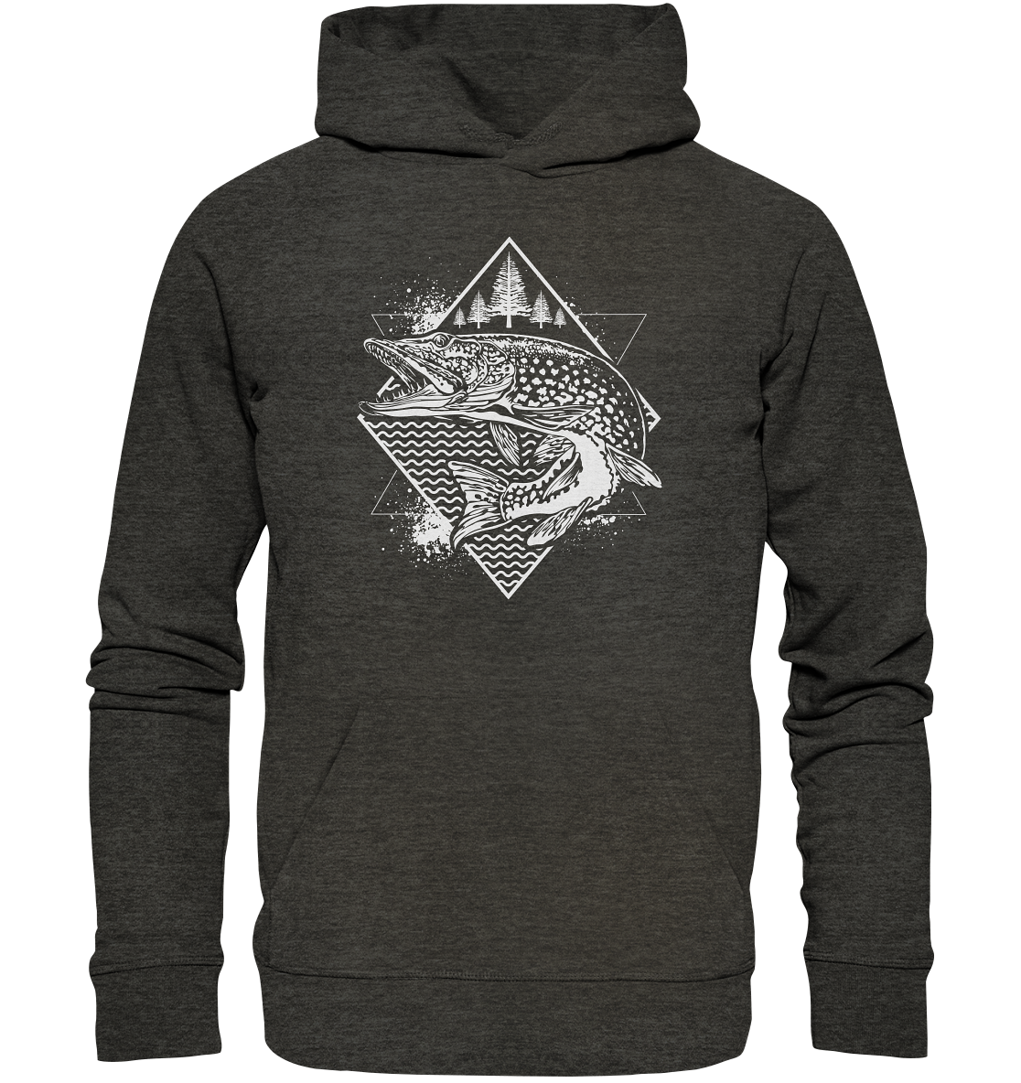 Hecht geometrisch - Premium Bio Hoodie