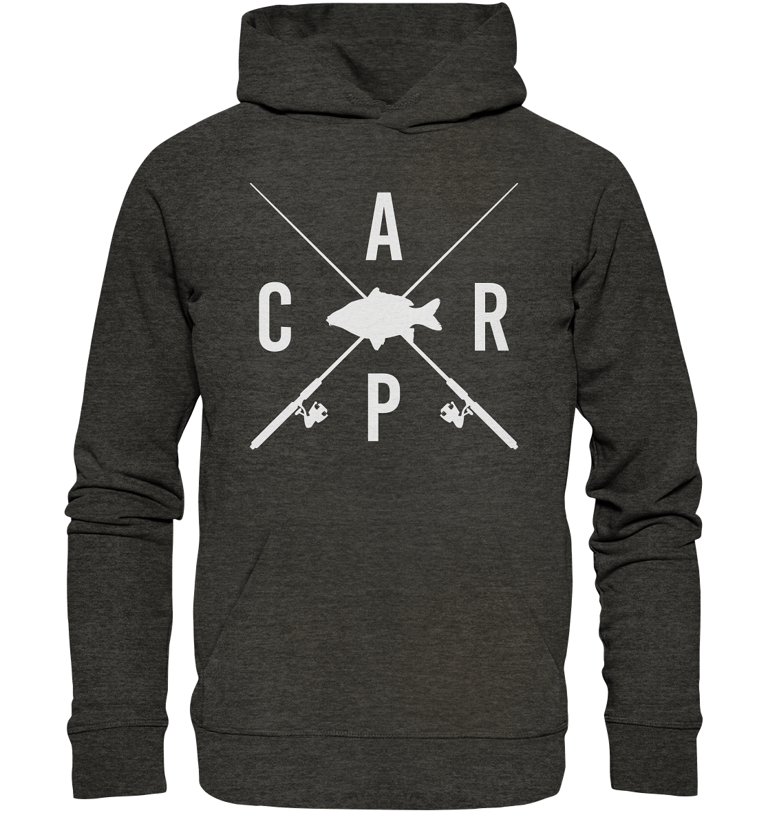 Carp gekreuzte Ruten - Premium Bio Hoodie