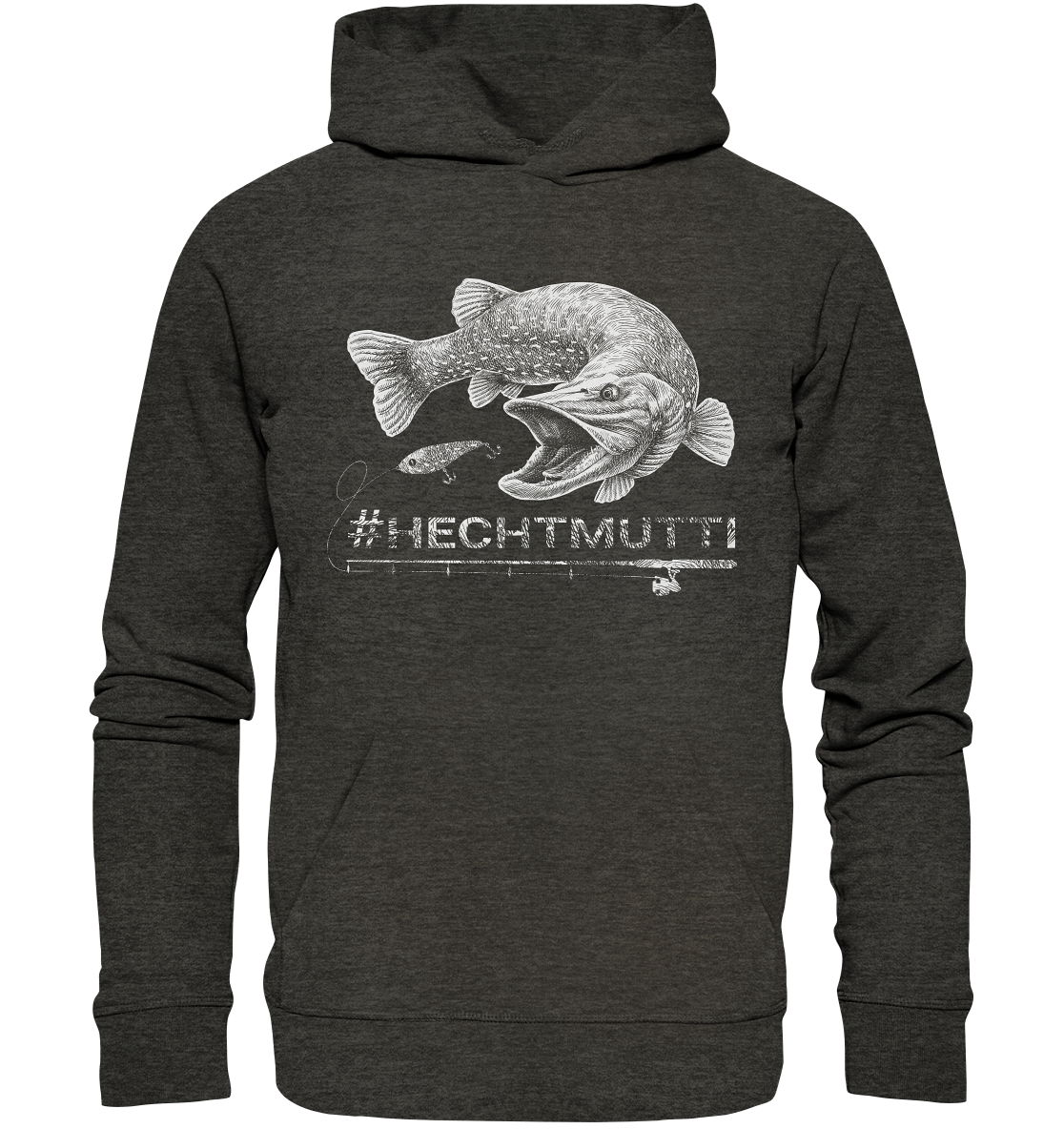 Hechtmutti weiß - Premium Bio Hoodie