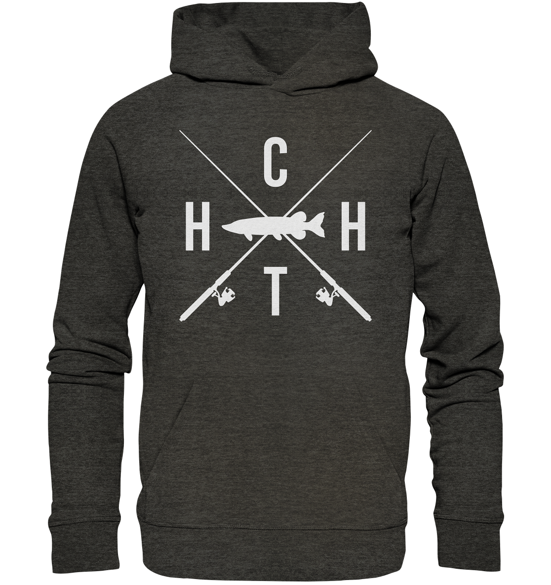 Hecht gekreuzte Ruten HCHT  - Premium Bio Hoodie