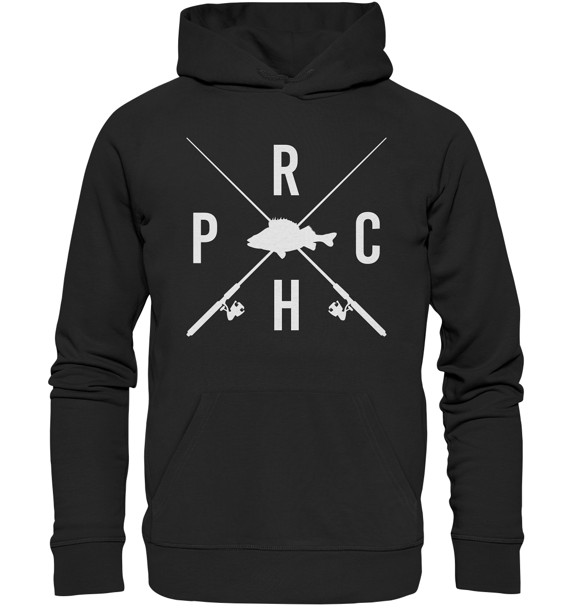 Perch gekreuzte Ruten - Premium Bio Hoodie