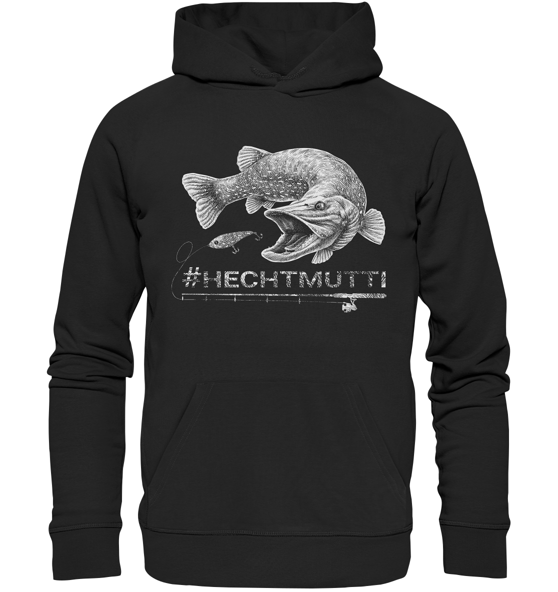 Hechtmutti weiß - Premium Bio Hoodie