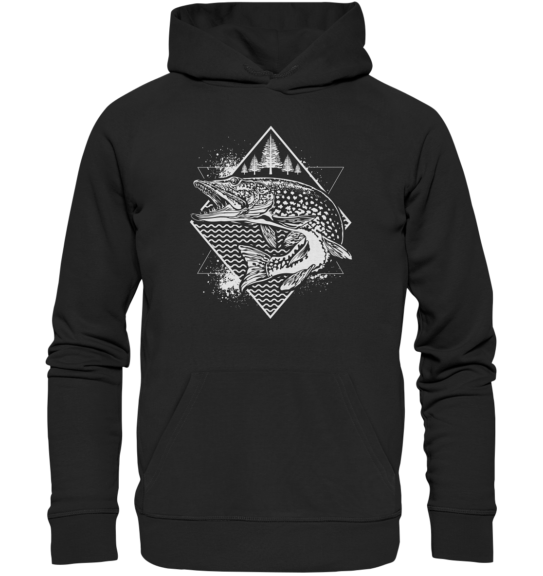 Hecht geometrisch - Premium Bio Hoodie