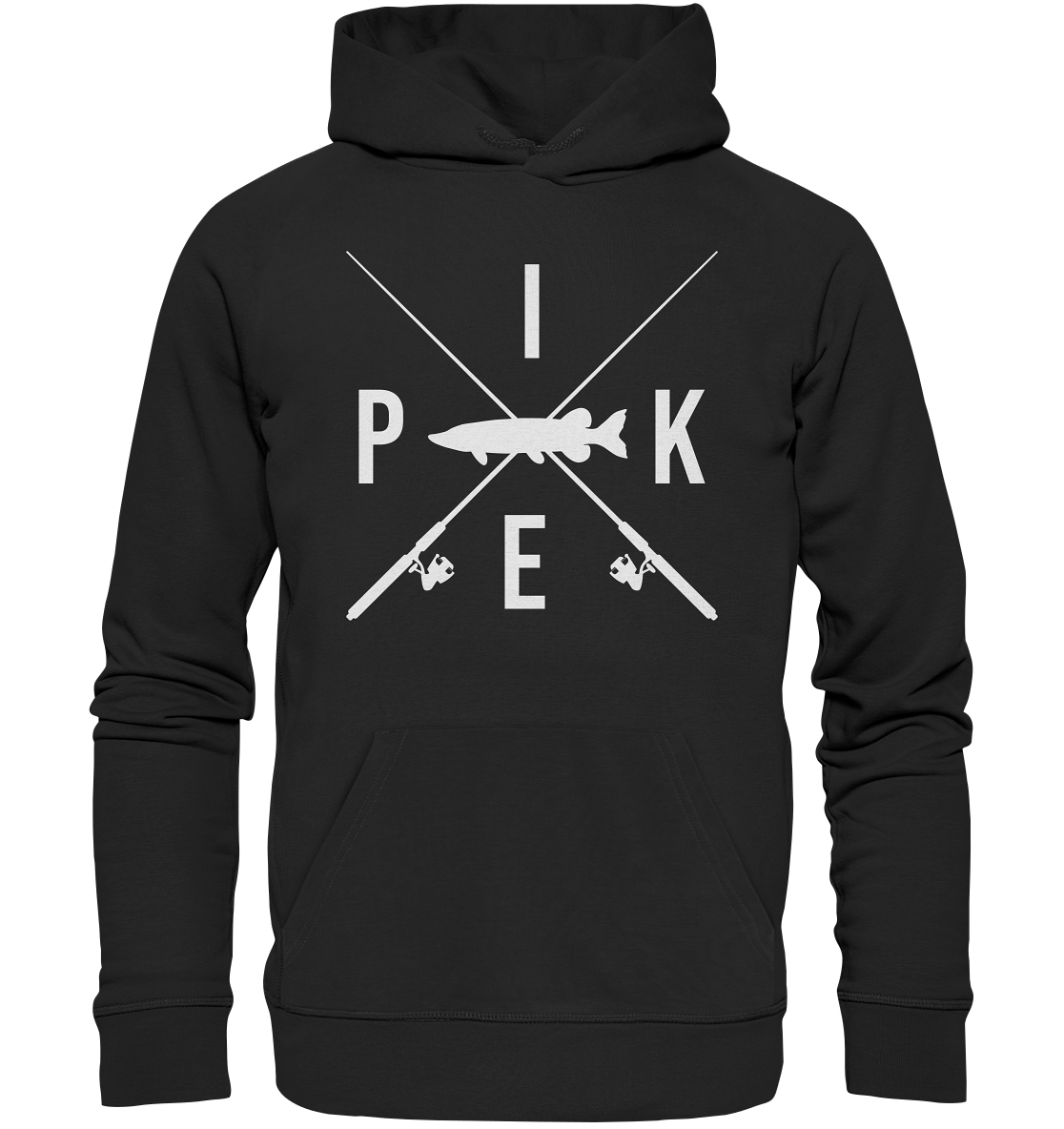 Pike gekreuzte Ruten - Premium Bio Hoodie