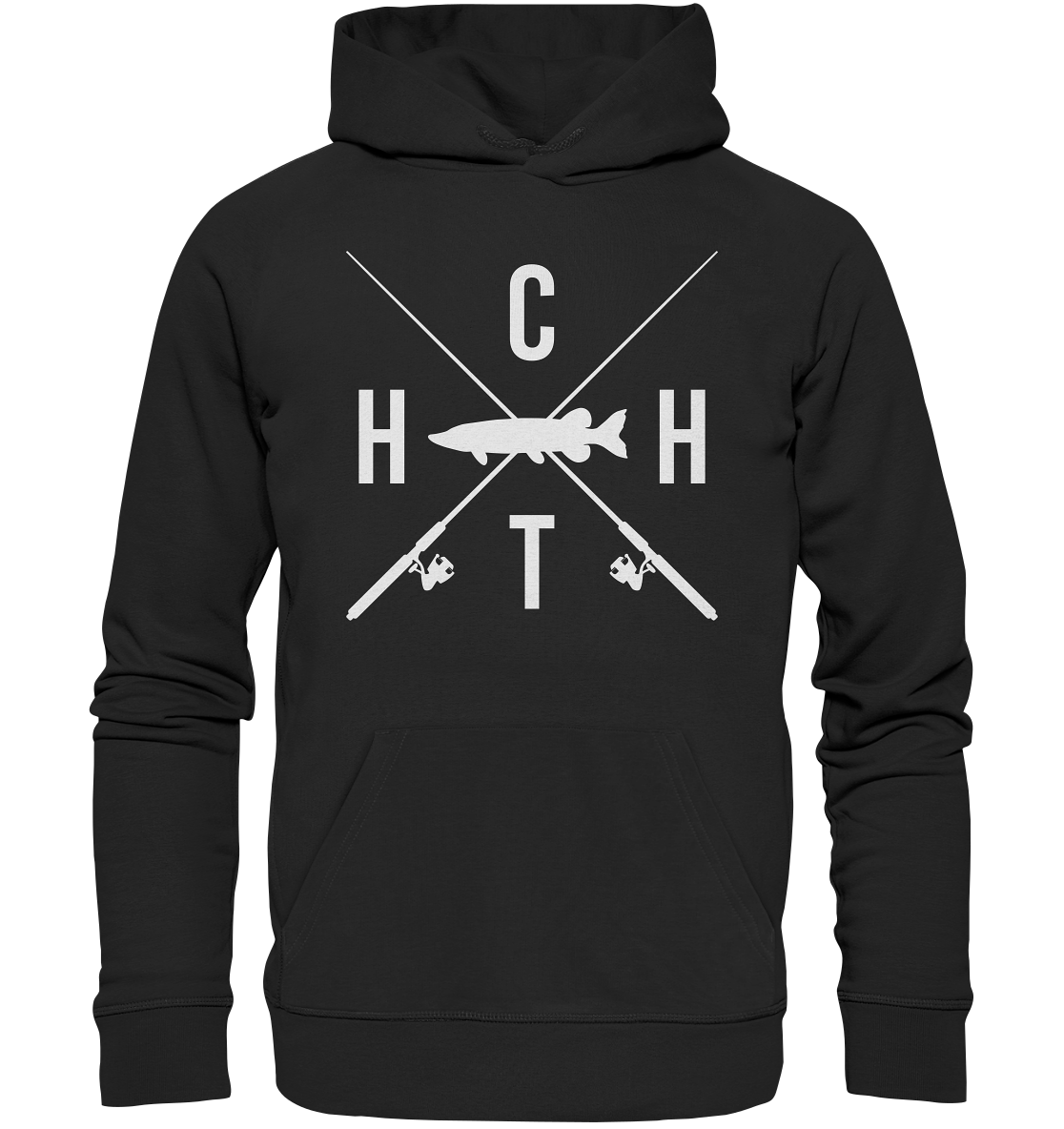 Hecht gekreuzte Ruten HCHT  - Premium Bio Hoodie