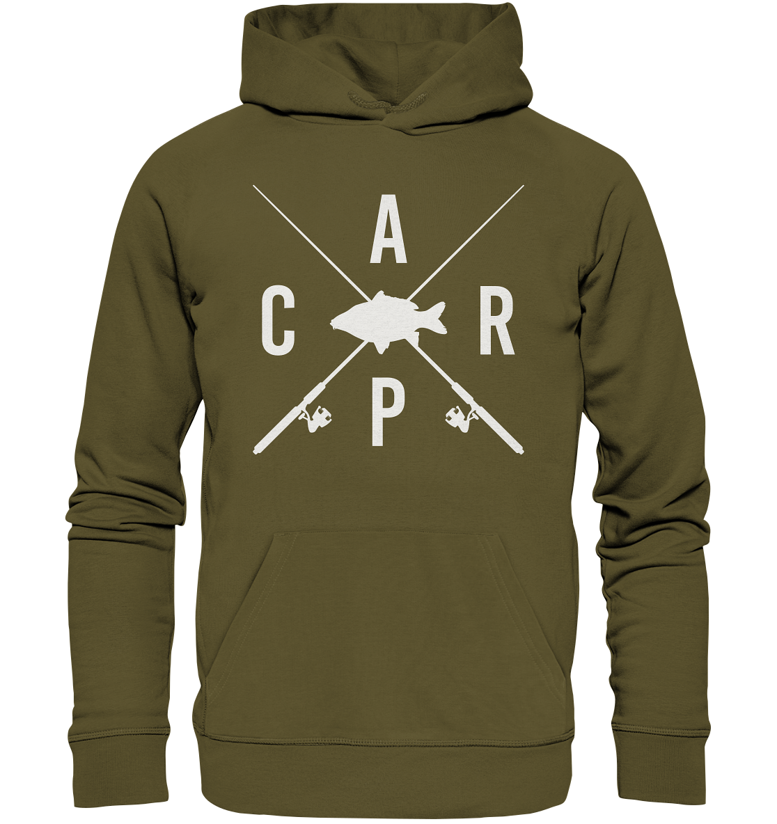 Carp gekreuzte Ruten - Premium Bio Hoodie