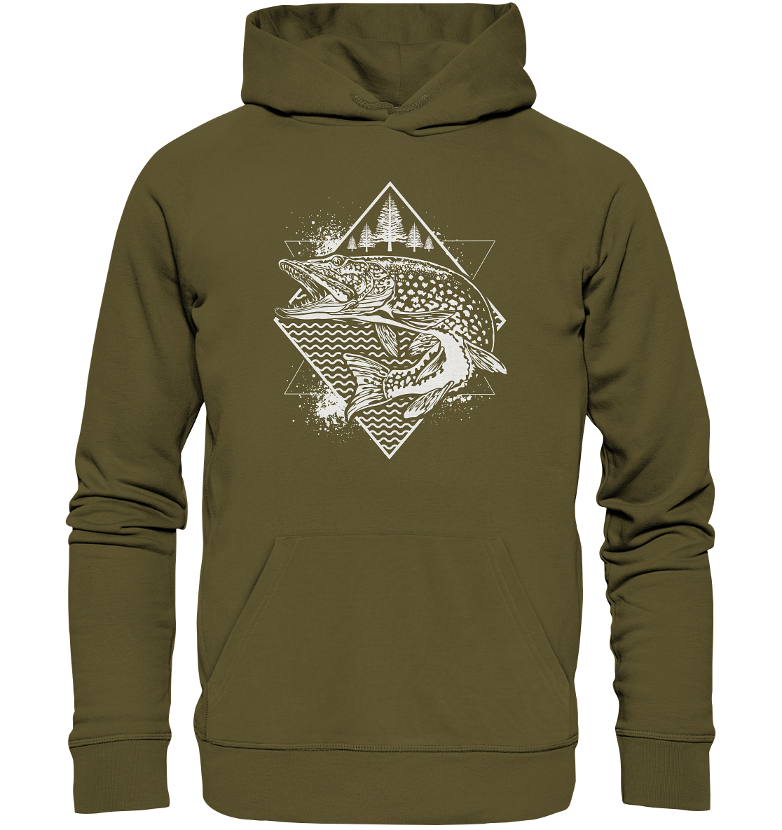 Hecht geometrisch - Premium Bio Hoodie