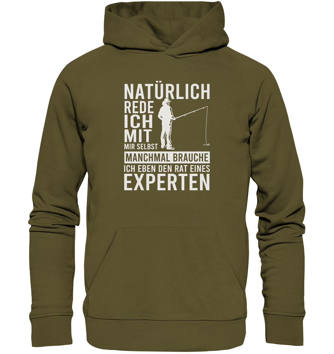 Natürlich rede ich mit mir selbst! - Premium Bio Hoodie