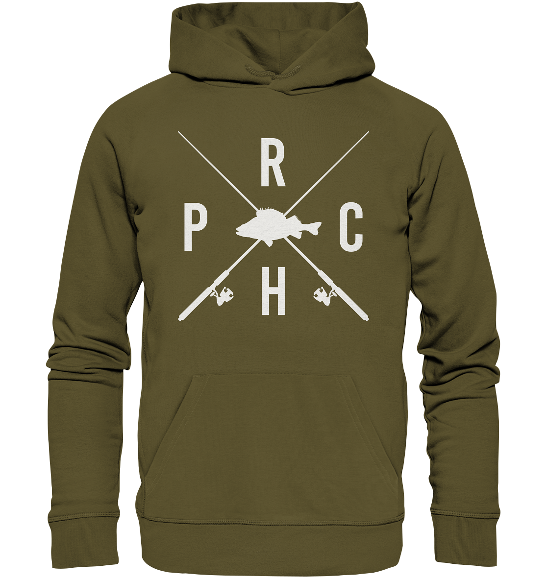 Perch gekreuzte Ruten - Premium Bio Hoodie