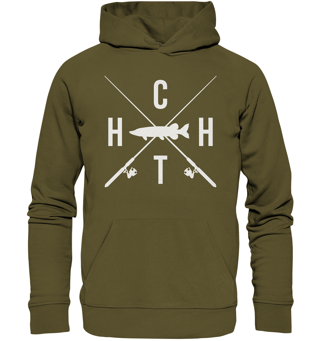 Hecht gekreuzte Ruten HCHT  - Premium Bio Hoodie