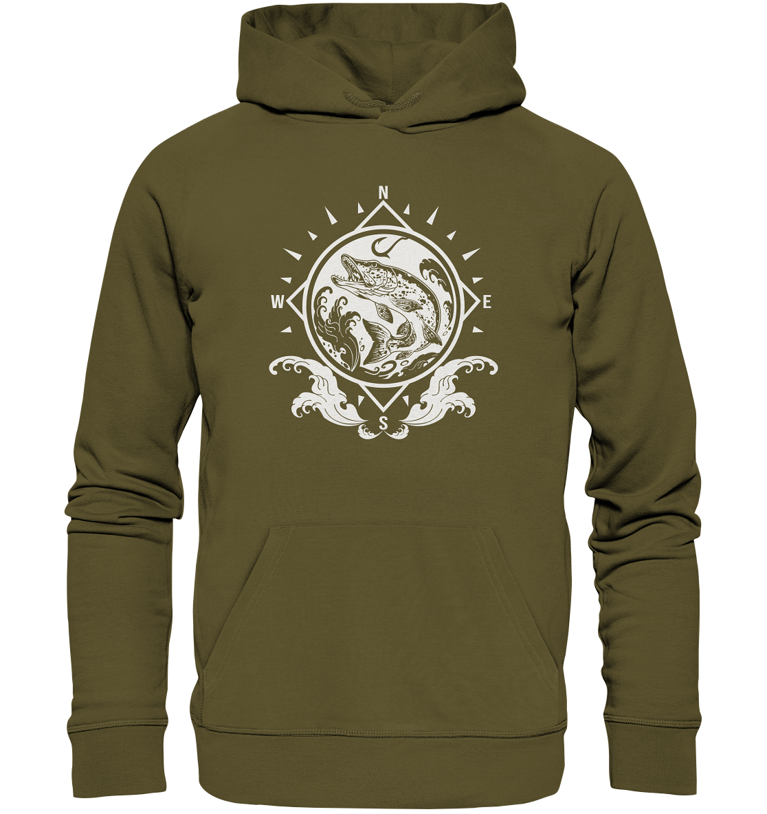 Hecht Himmelsrichtungen - Premium Bio Hoodie