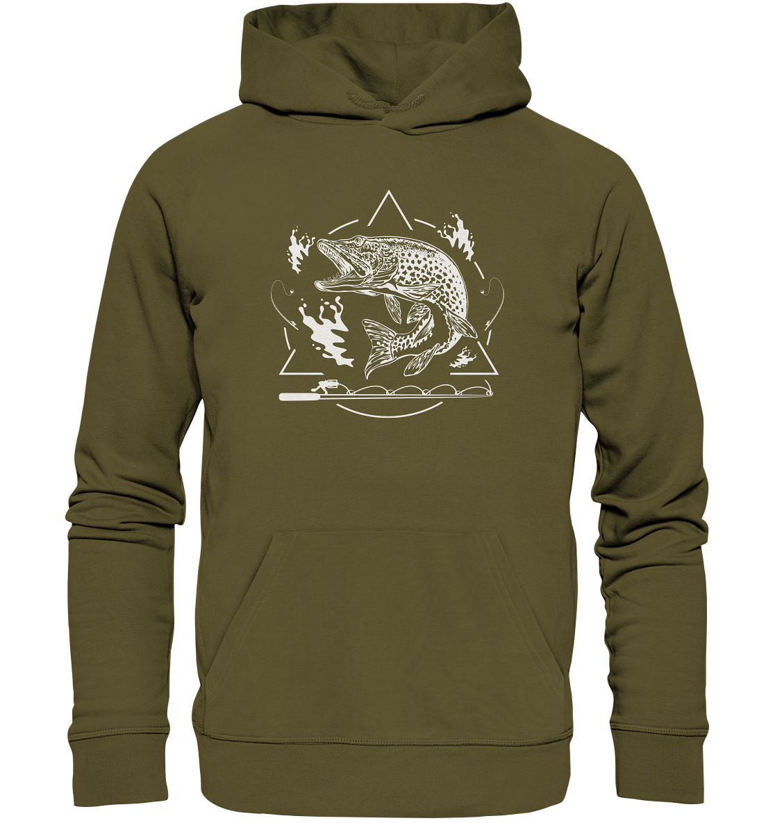 Hecht Angeln - Premium Bio Hoodie