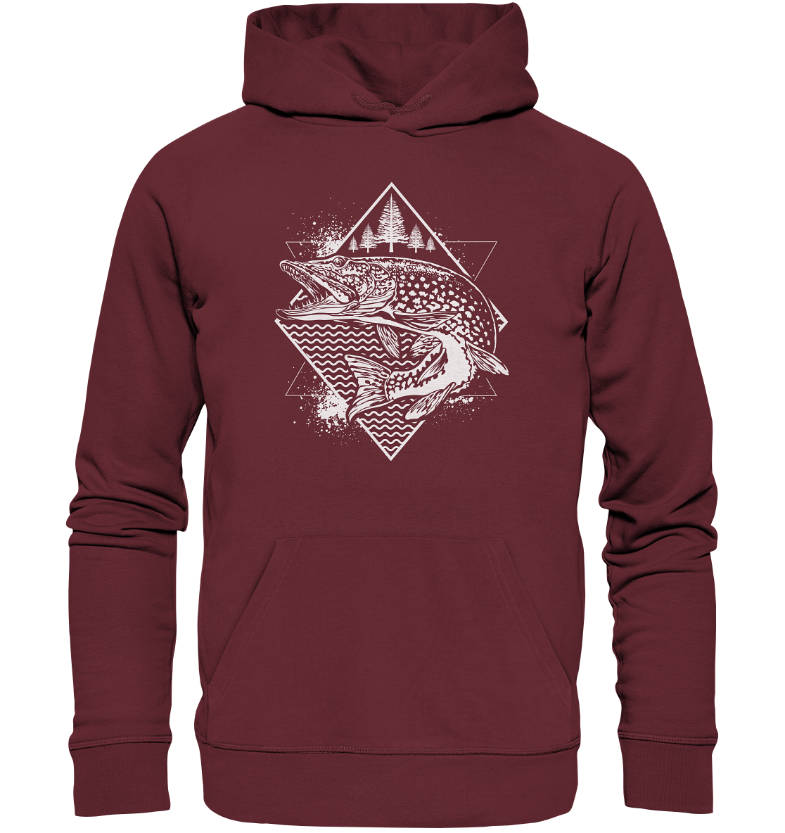 Hecht geometrisch - Premium Bio Hoodie