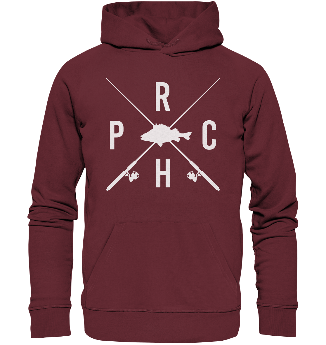 Perch gekreuzte Ruten - Premium Bio Hoodie