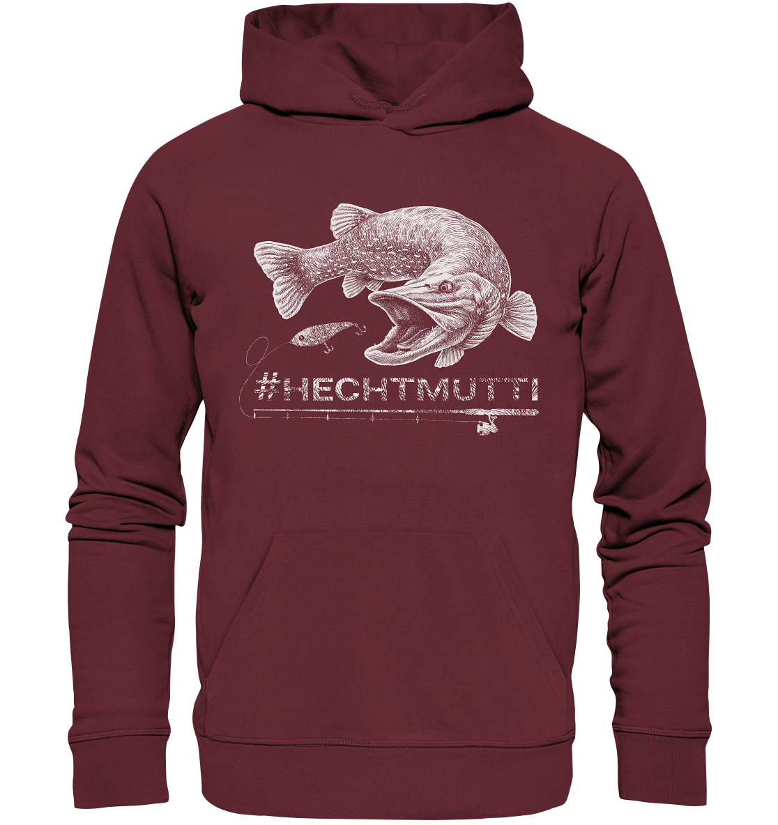 Hechtmutti weiß - Premium Bio Hoodie
