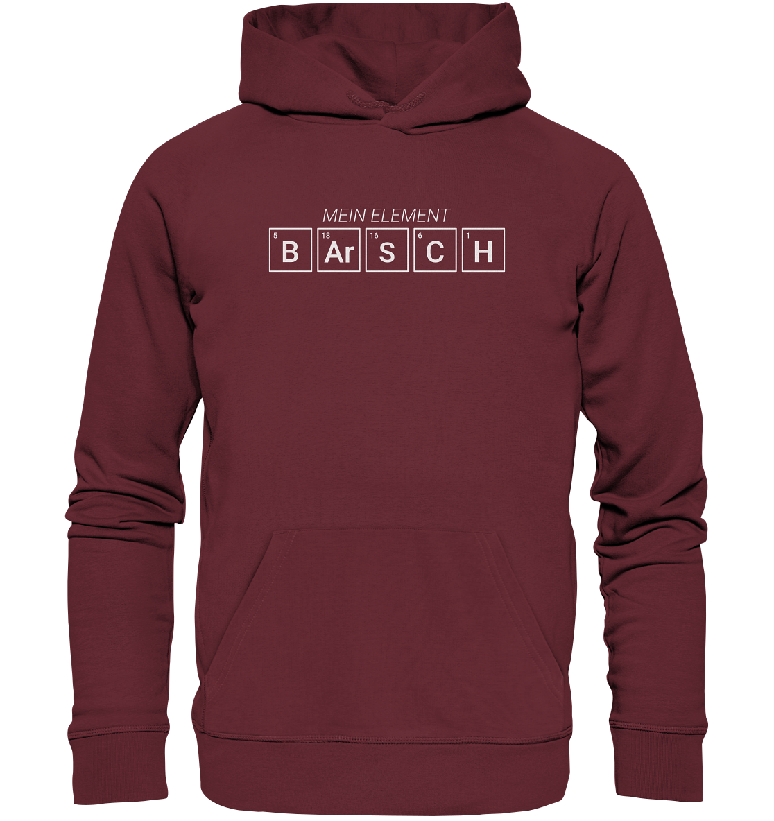 Barsch Mein Element Periodensystem - Premium Bio Hoodie