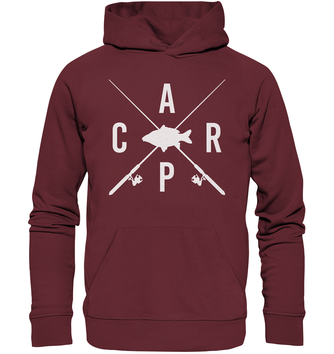Carp gekreuzte Ruten - Premium Bio Hoodie
