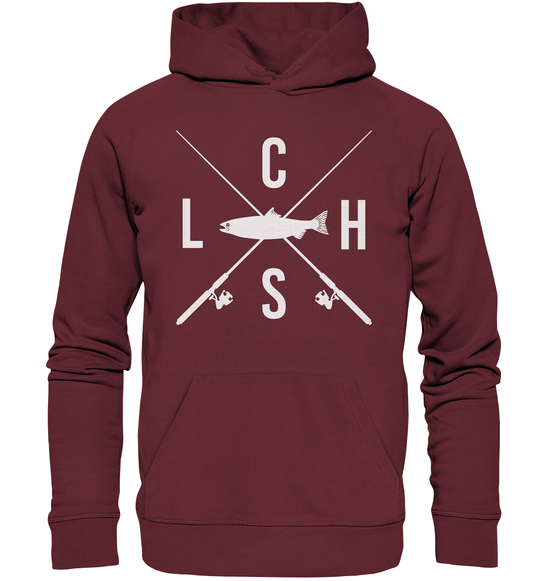 Lachs gekreuzte Ruten - Premium Bio Hoodie