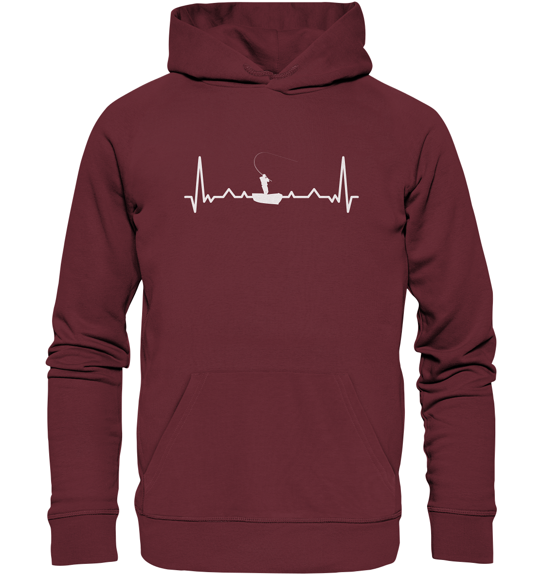 Herzschlag Angeln - Premium Bio Hoodie