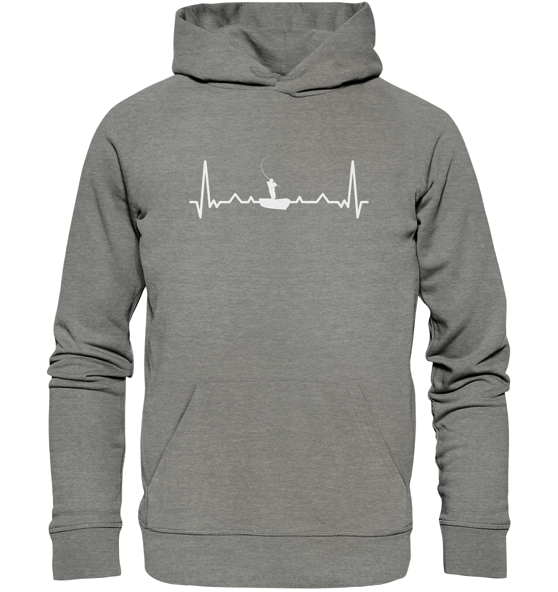 Herzschlag Angeln - Premium Bio Hoodie