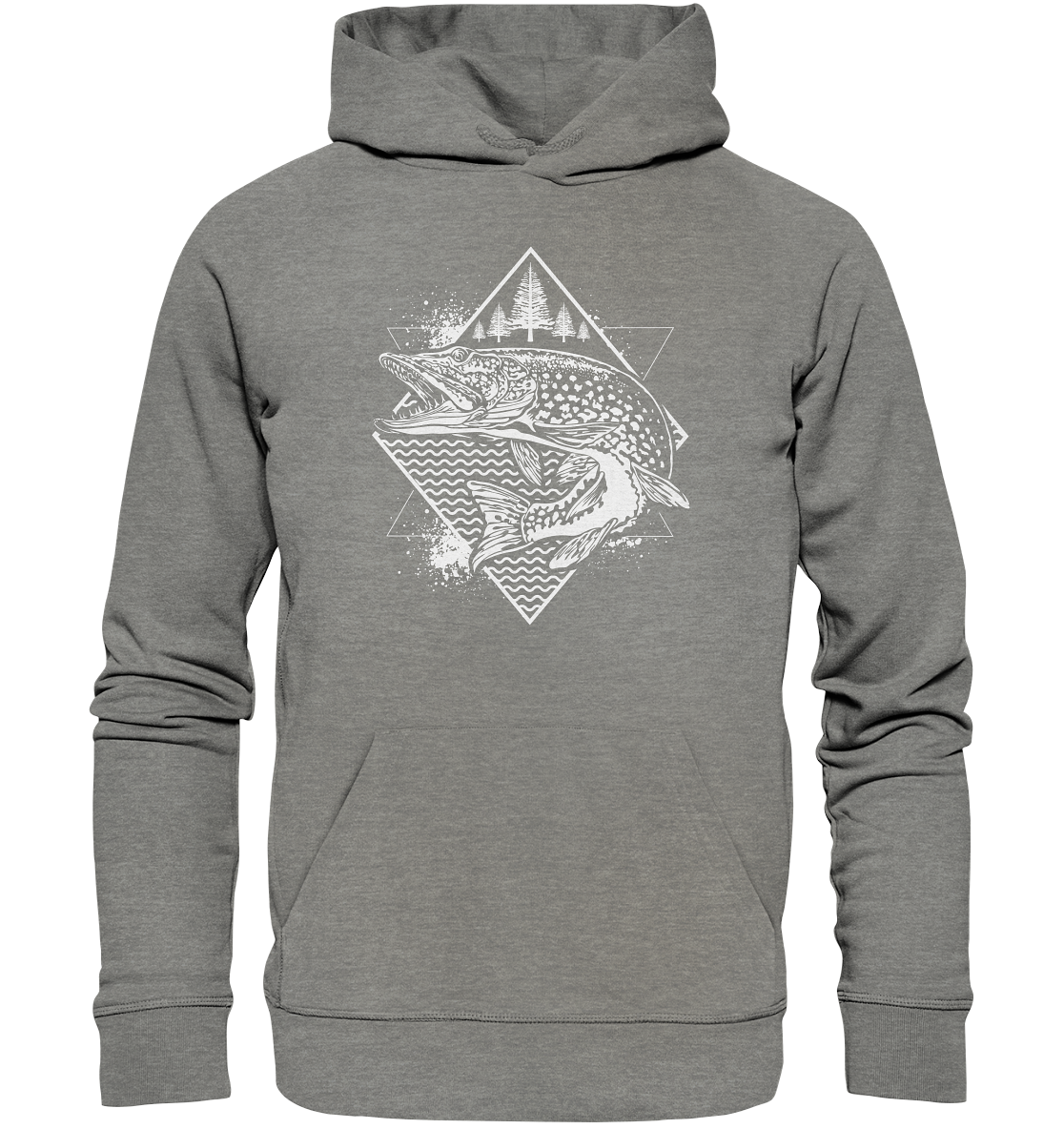 Hecht geometrisch - Premium Bio Hoodie