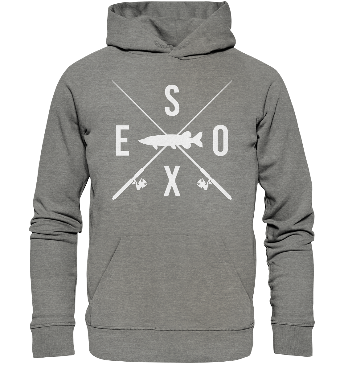 Esox gekreuzte Ruten - Premium Bio Hoodie