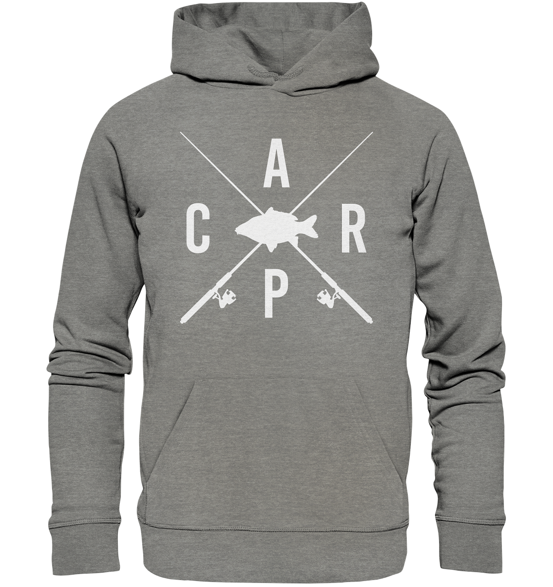 Carp gekreuzte Ruten - Premium Bio Hoodie