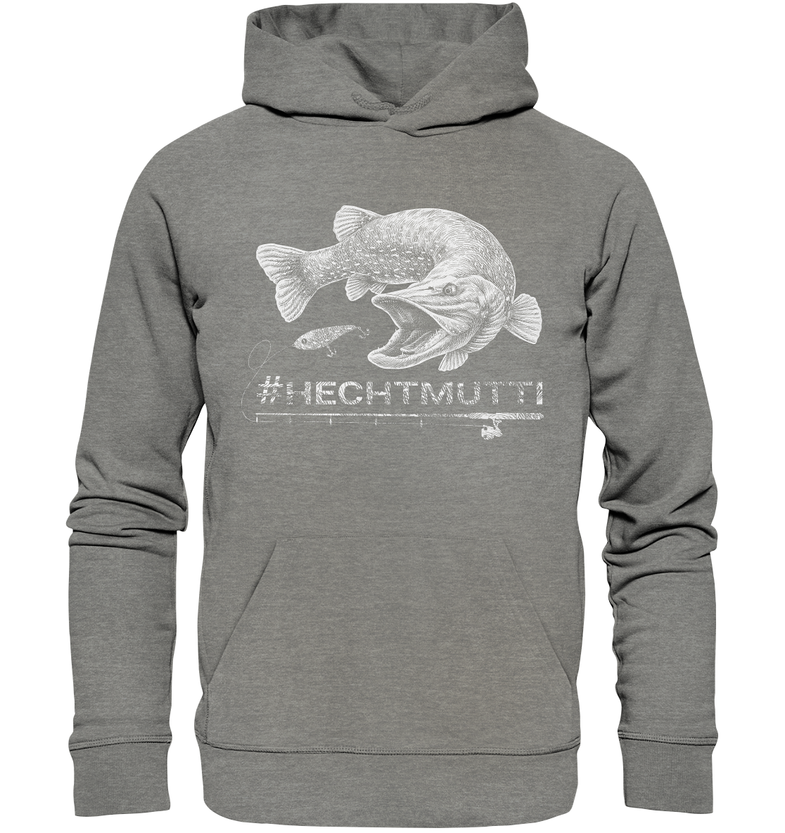 Hechtmutti weiß - Premium Bio Hoodie