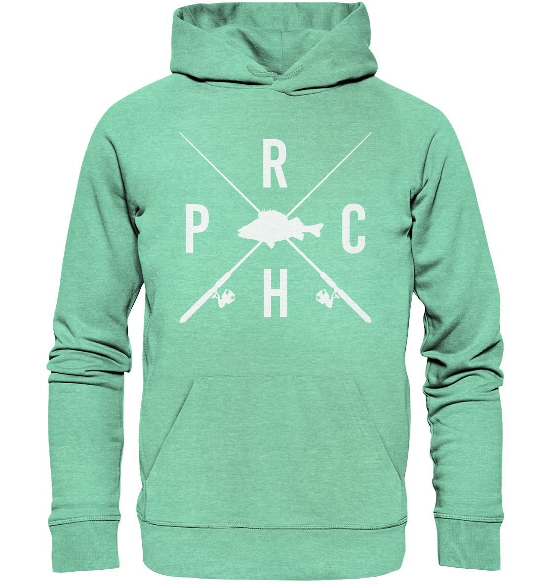 Perch gekreuzte Ruten - Premium Bio Hoodie