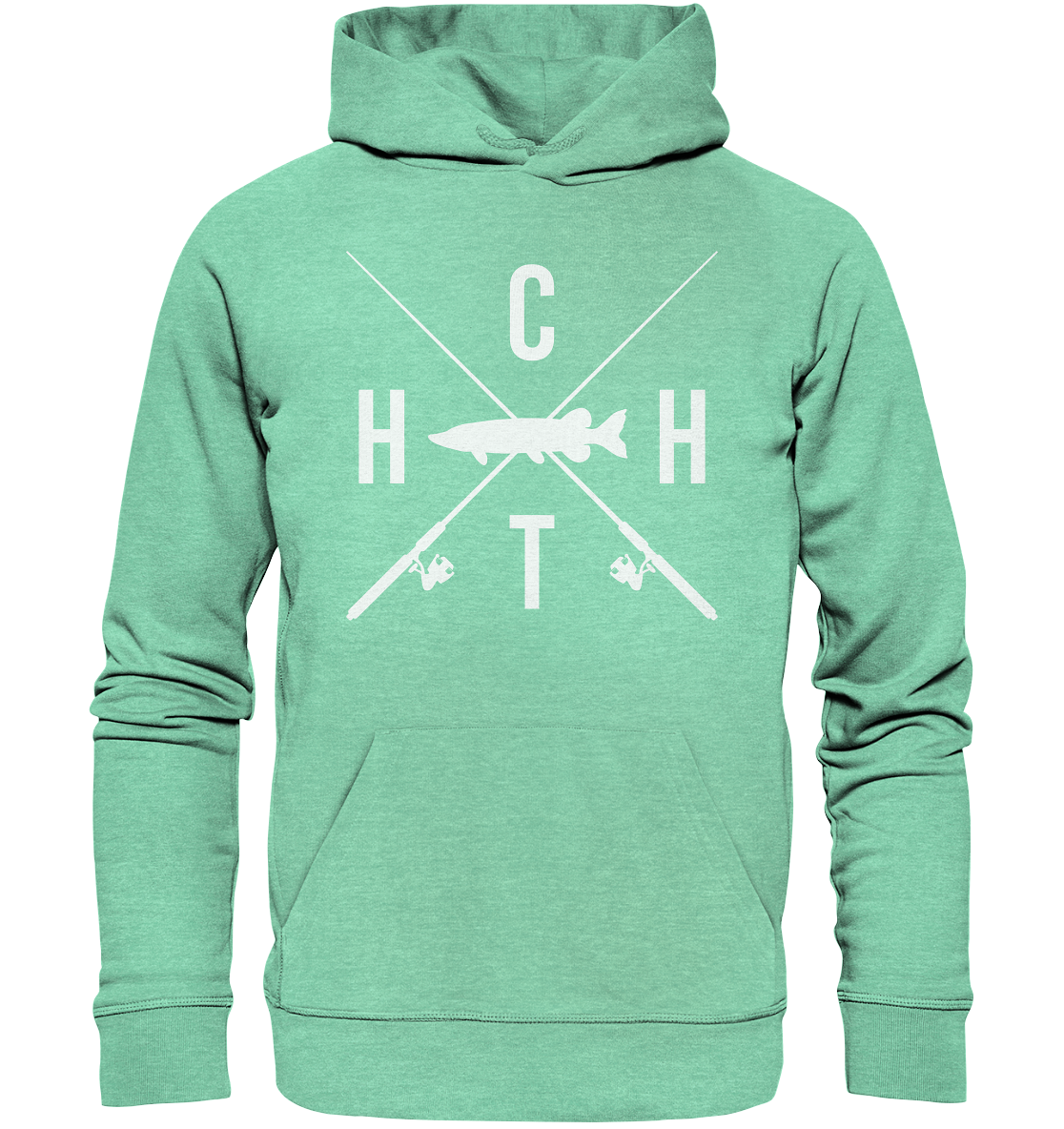 Hecht gekreuzte Ruten HCHT  - Premium Bio Hoodie