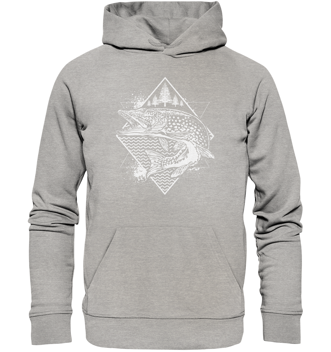 Hecht geometrisch - Premium Bio Hoodie