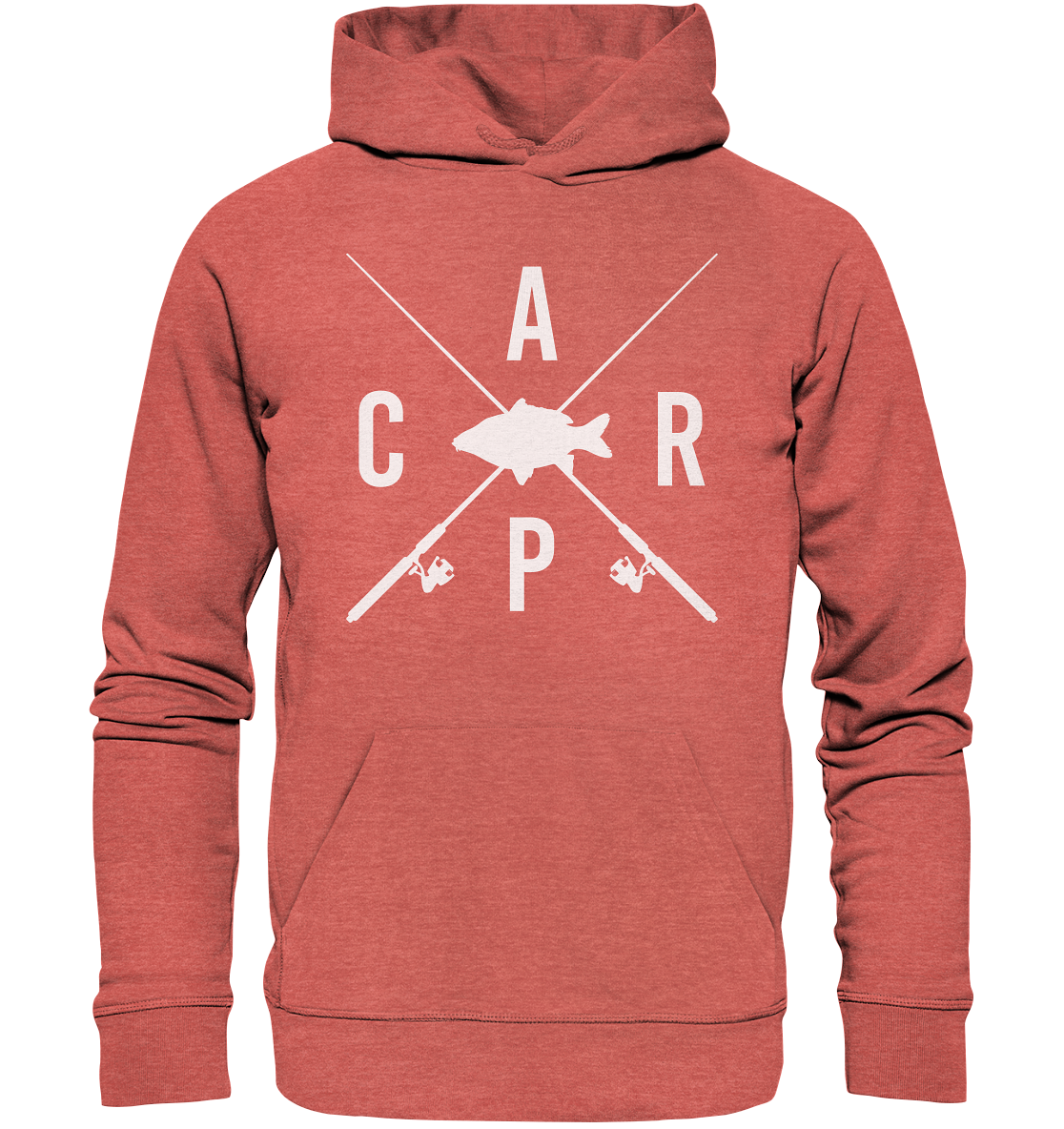 Carp gekreuzte Ruten - Premium Bio Hoodie